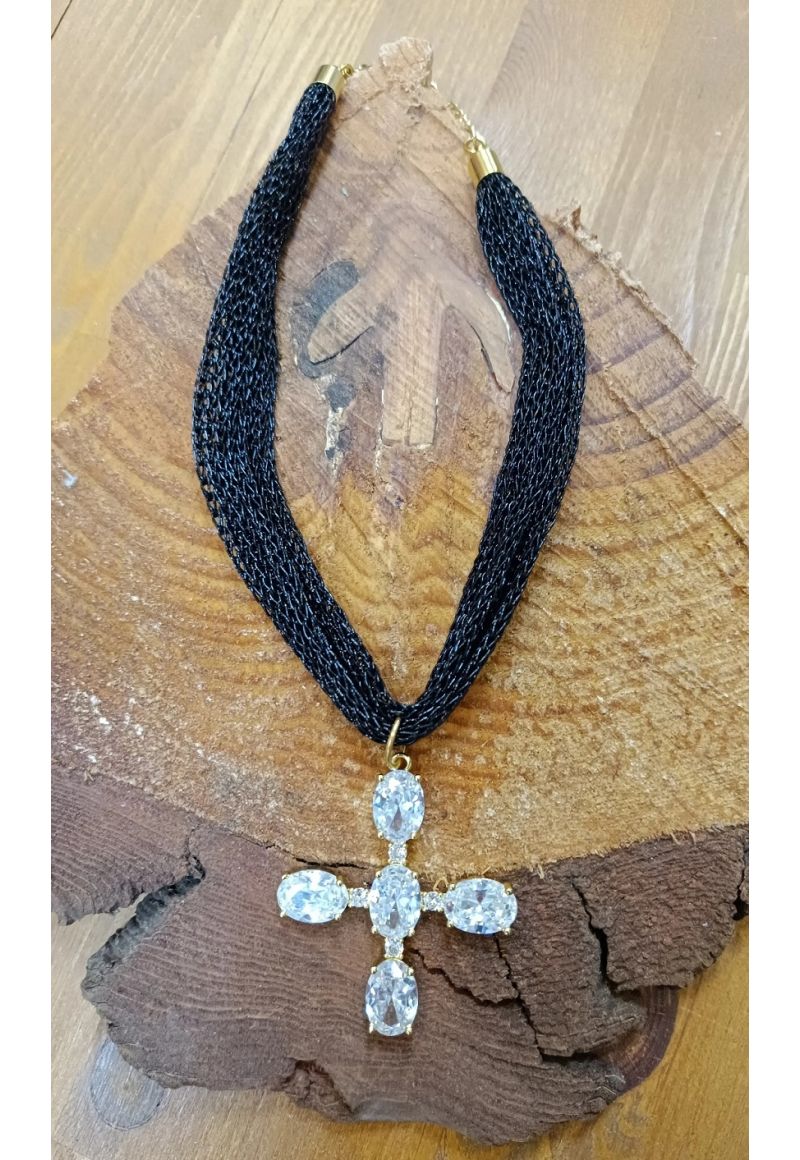 Collar malla cruz by La Provenza