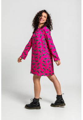 Vestido fucsia perritos by Lolina