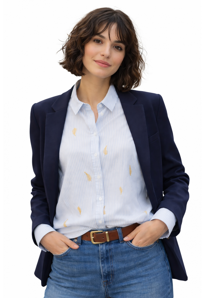 Vimatinda Emb.Shirt by Vila Clothes